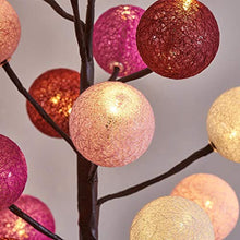 Load image into Gallery viewer, EAMBRITE Pre-Lit Easter Tree Light 18in 15LT Christmas Yarn Ball Tabletop Lamp Decorative Home Wedding Party(White/Pink/Wine red/Rose Red)