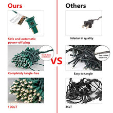 Load image into Gallery viewer, EAMBRITE 31ft 100 LEDs Christmas Micro String Lights Pure White Connectable String Set for Patio Christmas Tree Garden Yard Window Wreath Balcony Bedside, UL certificates