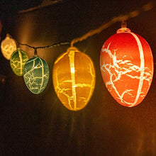 Load image into Gallery viewer, Eambrite Easter Egg Decorations Easter Themed Fairy Lights with 10 Colourful Eggs Powered by Battery Easter Decorations for Party Home Decor - Crystal Cable (7FT/5m)