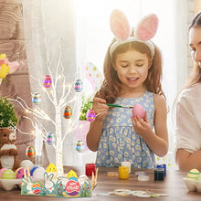 Load image into Gallery viewer, PEIDUO Easter Decorations for The Home, 2FT 24LT Easter Egg Tree Lighted with Battery Powered and Timer, Lighted Easter Tree Decor