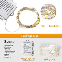 Load image into Gallery viewer, Vanthylit LED Fairy String Lights 50LED 8 Function Battery Powered Copper Wire Lights for Christmas Wedding Party Home Holiday Decoration Warm White Starry Lights