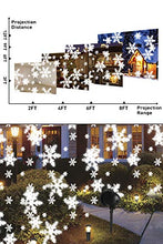 Load image into Gallery viewer, EAMBRITE Christmas Snowflakes Projector Light with Remote Control Outdoor Snow Falling Projection Lights for Xmas Home Yard Garden Party