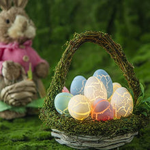 Load image into Gallery viewer, DELICHTER Ostern Lichterketten mit Batteriebetriebene, Osterdeko mit 10 LEDs bunte Ostereier für Party Wohnung Innen (warm weiß/2m)