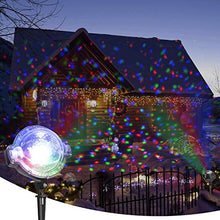 Load image into Gallery viewer, EAMBRITE Multicolour Party Lights Rotating Falling Snow Projector Moving Points Landscape Lights with Remote Control and Timer for Christmas Wedding Party Show and Club Pub