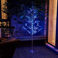 Load image into Gallery viewer, EAMBRITE 5FT Prelit Fairy Tree with 345 led Blue and White Fairy Light Warm White Decor Home Festival Party Christmas Indoor and Outdoor Use