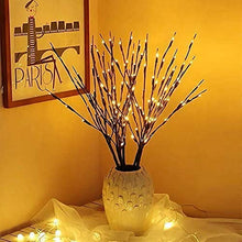 Load image into Gallery viewer, Eambrite 3er Set Lichterbaum Aussen Innen 60LEDs wasserdichte Lichterzweige 76CM Warmweißes Zweiglicht Braun mit Netzstrom Betriebene LED Lampe Zweige Dekoration für Weihnachten Ostern Deko Halloween