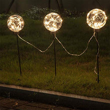 Load image into Gallery viewer, EAMBEITE 3PK Christmas Ball Pathway Lights with 45LT Bulbs Decoration for Holiday Christmas Stake Lights on Outdoor Patio Yards Driveways Pathways