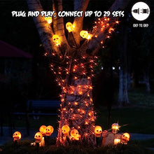 Load image into Gallery viewer, Vanthylit 4PK Halloween Pathway Lights Outdoor, Skull Pathway Stake Lights Waterproof, Skeleton Pathway Markers for Halloween Decorations