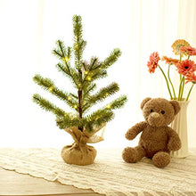 Load image into Gallery viewer, EAMBRITE LED Pine Needle Tree Light – 1.5FT Realistic Mini Christmas Tree – Pre-lit Pine Needle Tree with 36lt Warm White Fairy Lights – Lighted Artificial Tree with 12 Branches