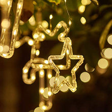 Load image into Gallery viewer, EAMBRITE 9FT 120LT LED Curtain Lights Outdoor String Lights Decorations for Christmas Wedding Party Indoor Outdoor