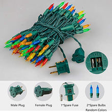 Load image into Gallery viewer, EAMBRITE Christmas Mini String Lights 31ft 100 LEDs Multicolor Commercial Grade Christmas Light Set Connectable Home Decor Lights for Christmas Holiday Garden Yard, UL certificates …