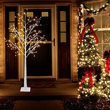Load image into Gallery viewer, Vanthylit 6FT 288LT White Birch Tree with Fairy Lights Warm White LED Tree for Indoor and Outdoor