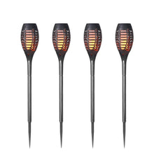 Load image into Gallery viewer, EAMBRITE Solar Lights Flickering Flames Torch Lights Outdoor Waterproof Landscape Decoration Lighting Dusk to Dawn Auto On/Off Security Flame Lights for Yard Garden Pathway Driveway 4-Pack