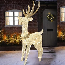 Load image into Gallery viewer, PEIDUO Garden Decor Lighted Reindeer with 70 Warm White Light, Patio Decor Light up Deer Decorations for Home Lawn Yard Garden Indoor Outdoor Decor Adapter Plug in