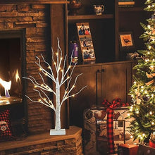 Load image into Gallery viewer, PEIDUO Artificial Tree for Table Decor, Battery Powered Tree Lights with Timer, Lighted Birch Tree with LED Lights for Home, Bedroom, Office, Living Room, Wedding Decor (2FT 24LT Warm White)