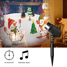 Load image into Gallery viewer, EAMBRITE Christmas Animated Projector Lights with Music Playback Snowman Snowflake Projector Light Decoration for Outdoor Wedding Xmas Holiday Party Decorations