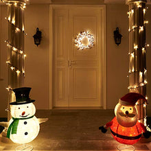 Load image into Gallery viewer, EAMBRITE Set of 2 30-Inch 100L LED Collapsible Snowman and Santa Claus Lighted Holiday Display for Christmas Seasonal Decor Indoor Outdoor Xmas Yard Decoration