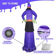 Load image into Gallery viewer, Eambrite Halloween inflatables Decorations 10FT Inflatable Witch Outdoor Lights Mains Powered Blow up Yard Decorations Waterproof for Front Door Garden Lawn Party Décor
