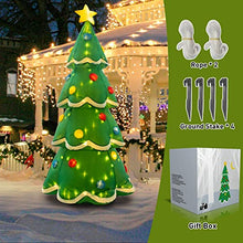 Load image into Gallery viewer, EAMBRITE 7 FT Christmas Inflatable Tree with 200LED Warm White Lights, Blow Up Tree Outdoor Christmas Decorations for Yard, Garden, Lawn, Party
