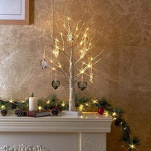 Load image into Gallery viewer, Vanthylit 2FT Pre-lit Gift Birch Tree Light Battery Powered Tabletop Tree with 24LT Warm White Lights for Easter Valentine Home Decoration(Incluede 8pcs Cards)