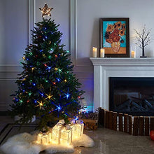 Load image into Gallery viewer, Vanthylit Christmas Tree Topper Pre Lit Tree Star Topper Light up Rattan Natural Star Treetop Mains Powered with 40 Warm White LEDs Xmas Tree Decorations for Christmas New Year Holiday Home decor