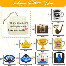 Load image into Gallery viewer, Vanthylit Fathers Day Table Decorations, Lighted Birch Tree with Happy Father's Day Wooden Signs, Centerpieces for Fathers Day Party Decor, Fathers Gifts from Daughter (2FT,10 Hanging Ornaments)