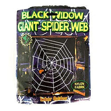 Load image into Gallery viewer, PABIPABI Halloween Giant Spider Web Decoration-9FT Round Fake Spider Elastic Belt Props for Indoor and Outdoor Halloween Decor Party Decoration (White)