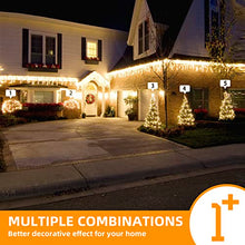 Load image into Gallery viewer, EAMBRITE Christmas Lights 84LT Bush Net Lights Diamond Shape LEDs 8 Modes Timer Waterproof Battery Powered for Yard Bushes Indoor Outdoor Decorations (Warm White)
