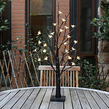 Load image into Gallery viewer, EAMBRITE LED Cherry Blossom Tree Flower Tree Lights Battery Operated Decorative Tabletop Bonsai Tree for Christmas Home Party Wedding (60cm/2ft)