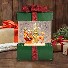 Load image into Gallery viewer, PEIDUO Christmas Clearance Lighted Lantern Snow Globe Music Boxes Animated,Santa Claus Glittering Lantern Lamp Lantern for Christmas Home Decoration, Holidays Home Tabletop Decor, 3 AA Battery or USB