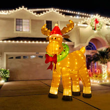Load image into Gallery viewer, Vanthylit Christmas Inflatables, 6FT Reindeer Inflatable Christmas Yard Decorations with 220LED Warm White Blow up Outdoor Decoration for Yard Holiday Indoor and Garden Use