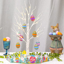 Load image into Gallery viewer, Easter Decor, Vanthylit Pre-lit Easter Egg Floral Tree Lights with Timer, 2FT Easter Table Centerpiece Decoration, LED Birch Tree with Light, Easter Egg Tree for Table, Easter Decorations for The Home