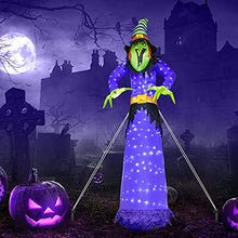 Load image into Gallery viewer, Eambrite Halloween inflatables Decorations 10FT Inflatable Witch Outdoor Lights Mains Powered Blow up Yard Decorations Waterproof for Front Door Garden Lawn Party Décor