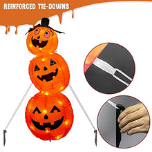 Load image into Gallery viewer, Eambrite Halloween Light up Inflatable Pumpkins with Orange Leds Mains Powered Blow up Halloween Outdoor Decorations Waterproof for Front Door Garden Yard Lawn Party Decor …