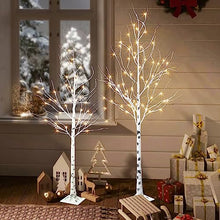 Load image into Gallery viewer, Pack of 2, EAMBRITE 5FT 6FT White Birch Tree Set Christmas Tree Combo Kit Perfect for Home Decor Holiday Party Wedding