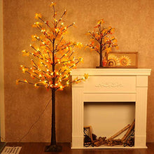 Load image into Gallery viewer, EAMBRITE Artificial Plants Maple Leave Display Tree with Lights Battery Operated LED Twig Tree Decoration for Party Wedding Home (2FT/60CM)