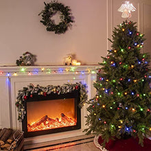 Load image into Gallery viewer, DELICHTER LED Lichterkette, 100 Bunte Runde Weihnachtslichterkette mit 8 Modi,Strombetrieb für innen, außen,Party, Fest, Weihnachten,Tannenbaum