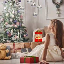 Load image into Gallery viewer, PEIDUO Christmas Snow Globe Lighted Lantern with Music Boxes Animated ,Santa Claus Glittering Lantern Lamp Lantern for Christmas Home Decoration, Holidays Home Tabletop Decor, 3 AA Battery or USB