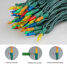 Load image into Gallery viewer, EAMBRITE Christmas Mini String Lights 31ft 100 LEDs Multicolor Commercial Grade Christmas Light Set Connectable Home Decor Lights for Christmas Holiday Garden Yard, UL certificates …