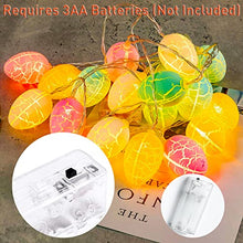 Load image into Gallery viewer, PABIPABI Easter Eggs Fairy Lights Easter Decoration String Lights Battery Powered Warm White Lights for Tabletop Tree Basket Birthday Party Wedding Banister Home Décor