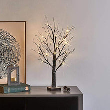 Load image into Gallery viewer, Eambrite Battery-Operated Snowy Twig Tree Lights with 24 Warm White LEDs Tabletop Christmas Tree Decor for Indoor use (60cm/2ft)