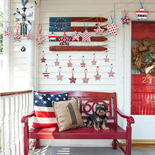 Load image into Gallery viewer, Vanthylit 4th of July Decorations Ornaments, 24 Pieces Hanging Star Ornaments for Independence Day, Red White and Blue Fabric Hanging Star Decorations for Patriotic Day Memorial Day Party Home Decor