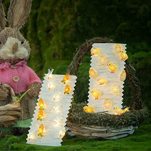 Load image into Gallery viewer, Vanthylit Set of 2 Easter Lights 3M 30 LED Easter Egg Chicken Bunny and Carrot Fairy Lights Battery Operated Decorative Lights for Bedroom Home Party Table Easter Decorations (Warm White)