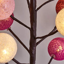 Load image into Gallery viewer, EAMBRITE Pre-Lit Easter Tree Light 18in 15LT Christmas Yarn Ball Tabletop Lamp Decorative Home Wedding Party(White/Pink/Wine red/Rose Red)
