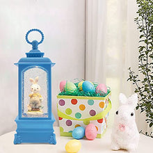 Load image into Gallery viewer, PEIDUO Easter Bunny Snow Globe Music Box Easter Bunny Decor Easter Decorations for The Home Holidays 3 AA Battery or USB Powered