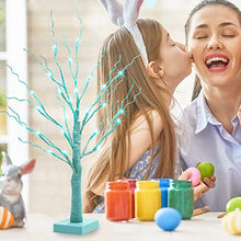 Load image into Gallery viewer, PEIDUO Blue-green Trees Decorations for The Home, 2FT 24LT Tree Light Battery Powered Timer, Lighted Mother's Day Decor, for Home Bedroom Living Room Fireplace Wedding Party Father's Day and Christmas