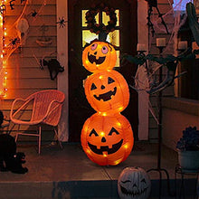 Load image into Gallery viewer, Vanthylit Halloween Inflatable Pumpkin Tumbler Outdoor Decoration with 4FT 52LT Build-in Orange LED Lights,Blow Up Stacked Pumpkin for Halloween Decorations Indoor and Outdoor Yard Garden Lawn Party
