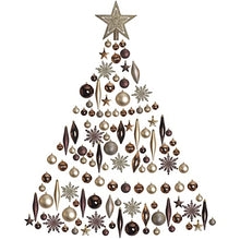 Load image into Gallery viewer, EAMBRITE Christmas Bauble Set Coffee Brown Champagne Christmas Balls with Star Tree Topper for Garland Wreath Christmas Tree Decoration