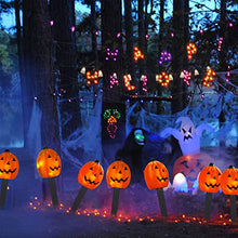 Load image into Gallery viewer, EAMBRITE 4PK 20LT Halloween Pumpkin Pathway Lights End-connectable Pumpkin Stake Lights Waterproof for Halloween Decorations Outdoor Yard Walkway Garden Party Lawn Sidewalk