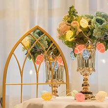 Load image into Gallery viewer, Eambrite Easter Egg Decorations Easter Themed Fairy Lights with 10 Colourful Eggs Powered by Battery Easter Decorations for Party Home Decor - Crystal Cable (7FT/5m)